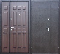 Дверь утепленная полуторная Бета Венге
