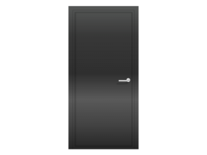 Алюминиевая дверь глухая черная